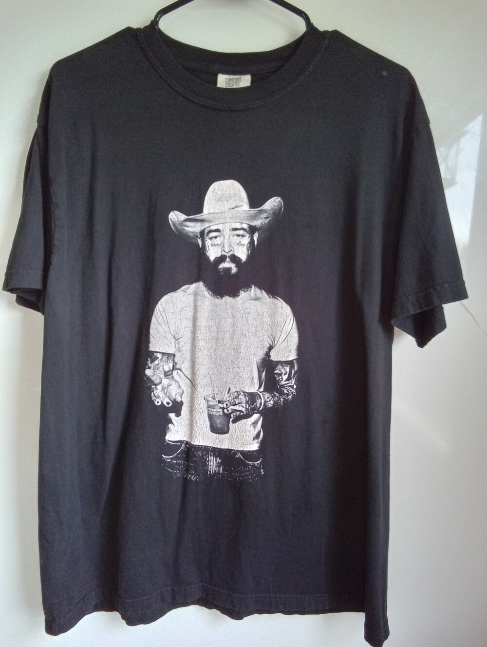 Post Malone Cowboy Black Short Sleeve Graphic Tee - Picture 4 of 7